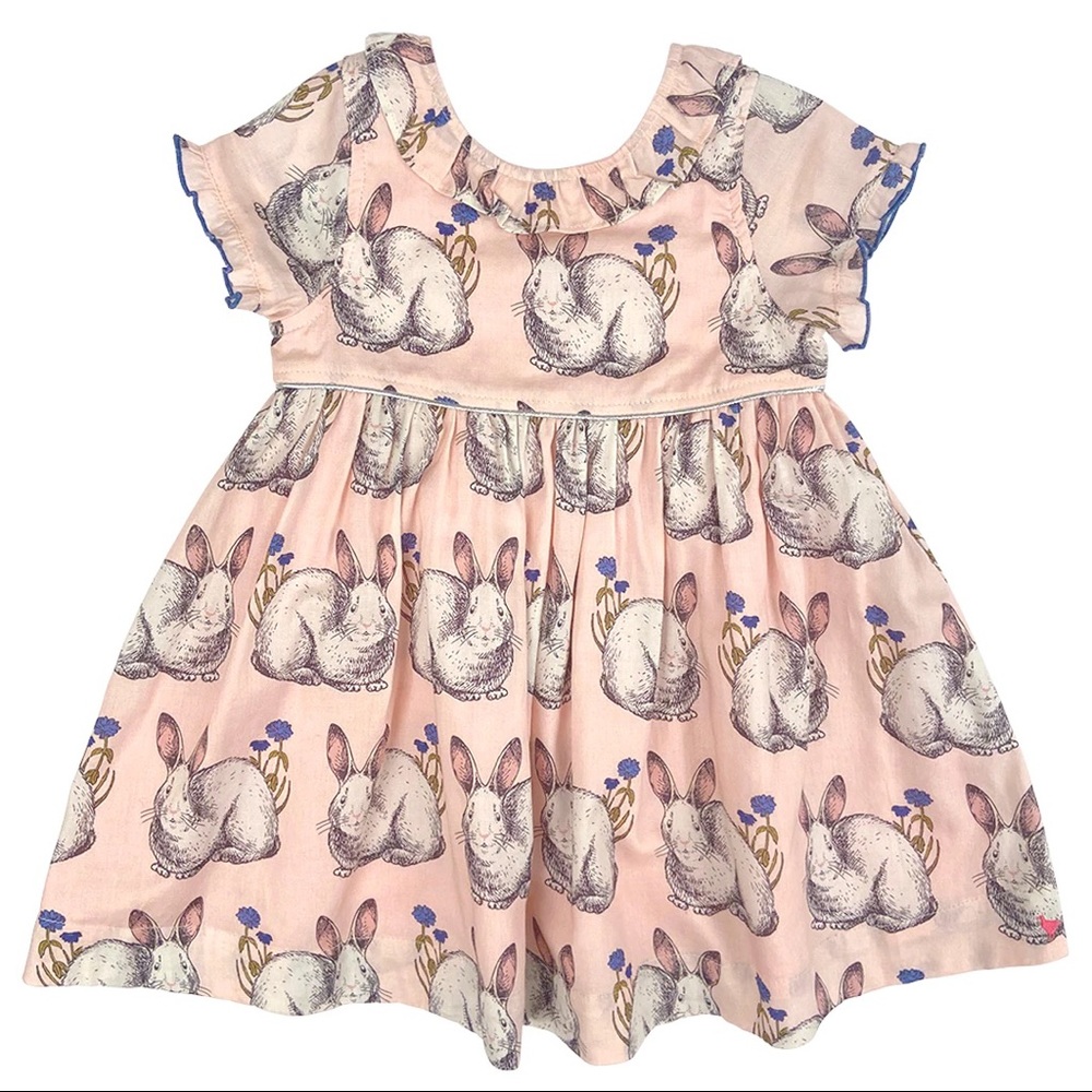Pink Chicken BUNNIES PRINCESS DIANA DRESS Easter